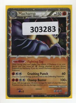 (303283) MACHAMP PRIME 95/102 Ultra Rare Holo HGSS Triumphant Pokemon Card - NEW - Image 1