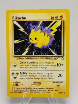 Pokemon Neo Genesis Pikachu Card 70/111 Unlimited Near Mint Condition - Image 1