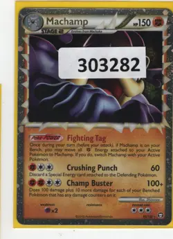 (303282) MACHAMP PRIME 95/102 Ultra Rare Holo HGSS Triumphant Pokemon Card - NEW - Image 1