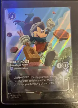 Lorcana Mickey Mouse - Inspirational Warrior (Enchanted) NM Holofoil - Image 1
