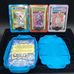 Digimon Taco Bell Metal Cards W/Case Gomamon WereGarurumon Angewomon - Image 1