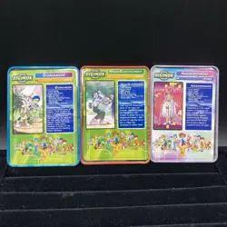 Digimon Taco Bell Metal Cards W/Case Gomamon WereGarurumon Angewomon - Image 3
