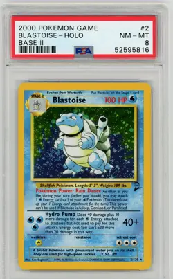 ?? Blastoise - Base Set 2 Holo | PSA 8 NM-MT 2000 Vintage Pokemon Card ? SWIRL - Image 1