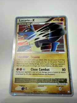Lucario LV.X Holo Card 122/123 Mysterious Treasures Ultra Rare - Image 1