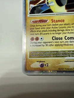Lucario LV.X Holo Card 122/123 Mysterious Treasures Ultra Rare - Image 4