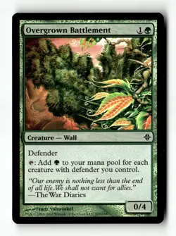 MTG | Overgrown Battlement | Zendikar | Foil | Moderately Played | English - Image 1