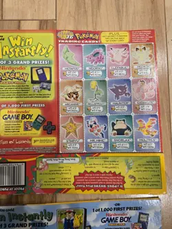 X5 1999 Pokemon Lunchables Cardboard Box Cards UNCUT SHEET - SOLD AS IS - Image 4