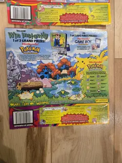 X5 1999 Pokemon Lunchables Cardboard Box Cards UNCUT SHEET - SOLD AS IS - Image 5