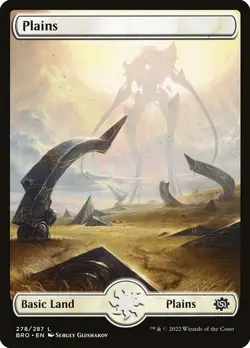 Lot of 20x FOIL Plains #278 - BRO The Brothers' War - MTG Magic FULL ART Land NM - Image 1