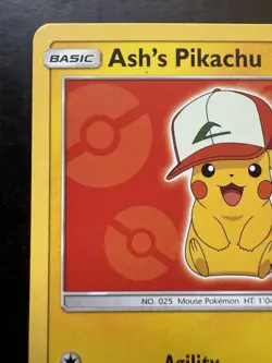 Pokemon Ash's Pikachu SM109 Movie Exclusive Black Star Promo (LP) - Image 2