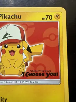 Pokemon Ash's Pikachu SM109 Movie Exclusive Black Star Promo (LP) - Image 3