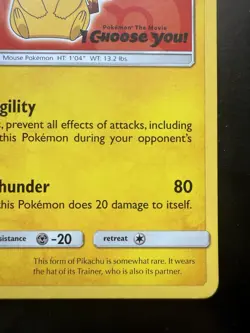 Pokemon Ash's Pikachu SM109 Movie Exclusive Black Star Promo (LP) - Image 5