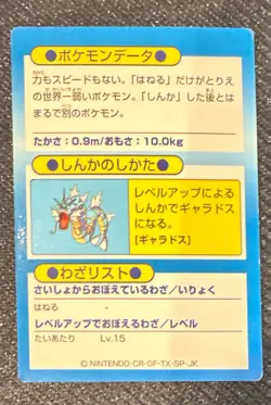 Pokemon Card - Vintage Japanese Meiji Promo - Nintendo - Magikarp - Image 4