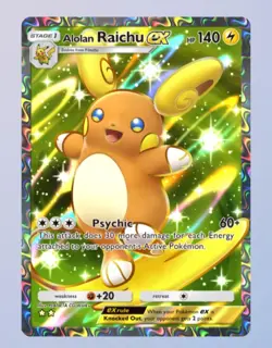 Alolan Raichu Ex pokemon tcg pocket online card - Image 1