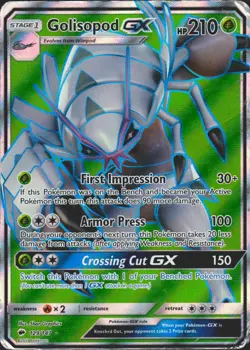 Golisopod GX (Full Art) 129/147 Ultra Rare SM Burning Shadows Pokemon Card DMG - Image 1