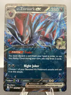 N's Zoroark EX Holo Double Rare Card 098/159 Sv09: Journey Together NM - Image 1