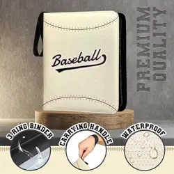 PU Leather Baseball Binder 11x13", "Holds 900 Cards, 50 Sleeves - Organizer & - Image 5