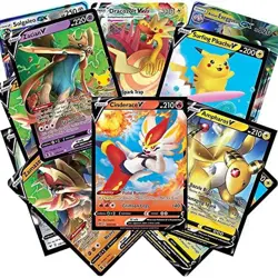 Pokemon 50 Card Guaranteed V, VSTAR, or VMAX 3 Rare 46 Common/Uncommon - Image 1
