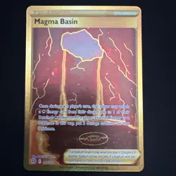 Magma Basin Full Art Secret Rare Gold 185/172 Pokemon 2022 Brilliant Stars NM - Image 1