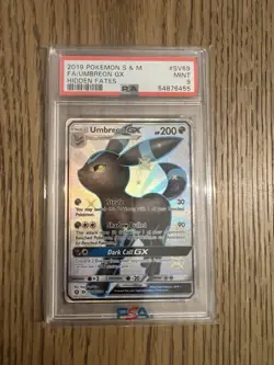 Pokemon Umbreon GX Hidden Fates Full Art #SV69 PSA 9 Mint - Image 2