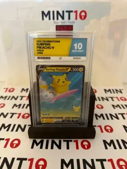 POP 1 ACE 10 Surfing Pikachu V #008/025 2021 Celebrations Pokemon TCG - Image 2