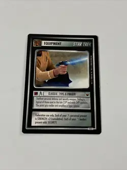 Star Trek CCG Equipment Classic Type 2 Phaser Black Boarder Card - Image 1