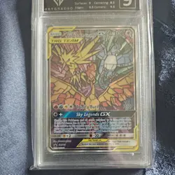 Moltres & Zapdos & Articuno GX SM210 Hidden Fates Promo GetGraded 9 pokemon card - Image 3