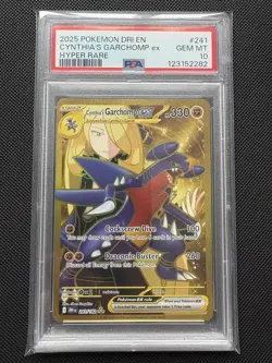 PSA 10 Cynthias Garchomp ex Destined Rivals Gold Hyper Rare Pokemon Card 241/182 - Image 1