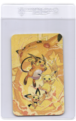 Pokemon Mini Cards Star pattern Holo pichu pikachu raichu - Image 1