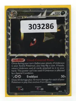 (303286) UMBREON PRIME 86/90 Ultra Rare Holo HGSS Undaunted Pokemon Card - NEW - Image 1