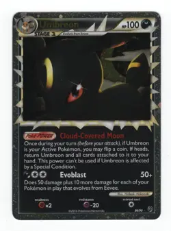 (303285) UMBREON PRIME 86/90 Ultra Rare Holo HGSS Undaunted Pokemon Card - NEW - Image 2
