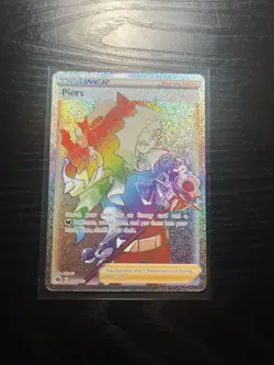 Pokemon Piers Champion's Path 78/73 Secret Rare Full Art Rainbow Holo Card - Image 3