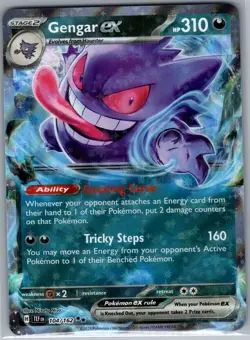 Gengar ex - 104/162 SV05: Temporal Forces - Pokemon Card - NM - Image 1