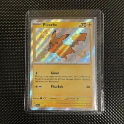 Pokemon TCG Pikachu TCG Holo Shiny Rare Card Paldean Fates 131/091 - Image 1
