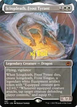 MTG Foil Borderless Adv i/t Forgotten Realms AFR Icingdeath, Frost Tyrant MINT - Image 1