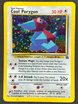 Pokemon Cool Porygon 15 WoTC Black Star Promo MP - Image 1