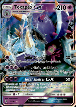 TOXAPEX GX 57/145 HALF ART GUARDIANS RISING Pokemon - Image 1