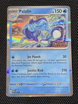 Palafin 036 Holo Rare Black Star Promo Stamp Obsidian Flames Pokemon TCG - Image 1