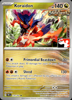KORAIDON 119/162 NON-HOLO PLAY! PRIZE PACK SERIES POKEMON - Image 1