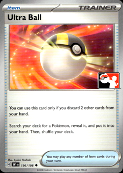 ULTRA BALL 196/198 PLAY! PRIZE PACK SERIES NON-HOLO Pokemon TCG - Image 1