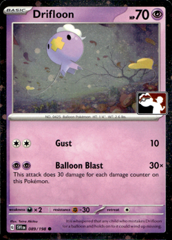 DRIFLOON 089/198 PLAY! PRIZE PACK SERIES COSMOS HOLO Pokemon TCG - Image 1