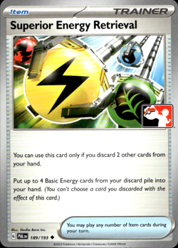 SUPERIOR ENERGY RETRIEVAL PLAY! PRIZE PACK SERIES 189/193 NON-HOLO Pokemon TCG - Image 1