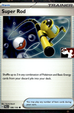 SUPER ROD 188/193 PLAY! PRIZE PACK SERIES COSMOS HOLO Pokemon TCG - Image 1