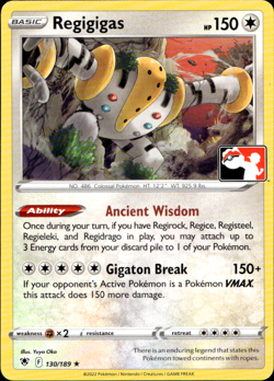 REGIGIGAS 130/189 PLAY! PRIZE PACK SERIES NON-HOLO RARE Pokemon TCG - Image 1
