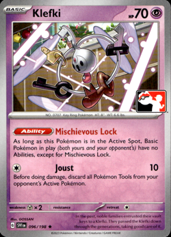 KLEFKI 096/198 PLAY! PRIZE PACK SERIES NON-HOLO RARE Pokemon TCG - Image 1