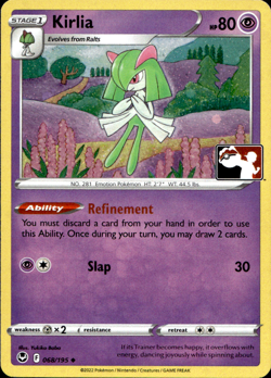 KIRLIA 068/195 PLAY! PRIZE PACK SERIES COSMOS HOLO Pokemon TCG - Image 1