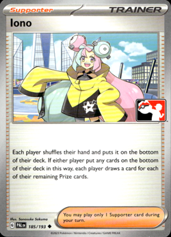 IONO 185/193 PLAY! PRIZE PACK SERIES NON-HOLO Pokemon TCG - Image 1