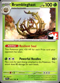BRAMBLEGHAST 021/162 NON-HOLO PLAY! PRIZE PACK SERIES POKEMON - Image 1