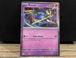 PRE RELEASE Zacian MEP 015 Promo Stamp Phantasmal Flames Pokemon TCG NM - Image 1