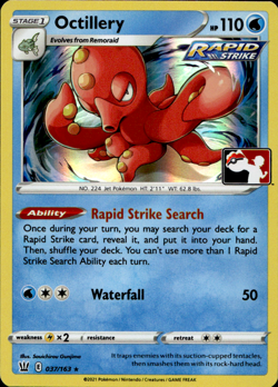 OCTILLERY 037/163 PLAY! PRIZE PACK SERIES HOLO RARE Pokemon TCG - Image 1